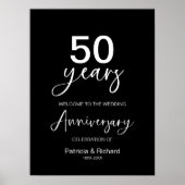 の結婚記念日の歓迎サイン ポスター (正面)