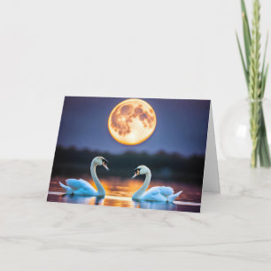 の結婚記念日の白鳥 カード