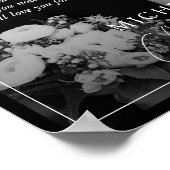 の結婚記念日の贈り物の黒い縁ど写真カバー ポスター (角)