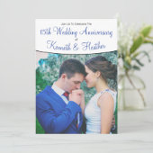 の結婚記念日カスタム番号と写真 招待状 (スタンド正面)