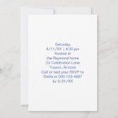 の結婚記念日カスタム番号と写真 招待状 (裏面)