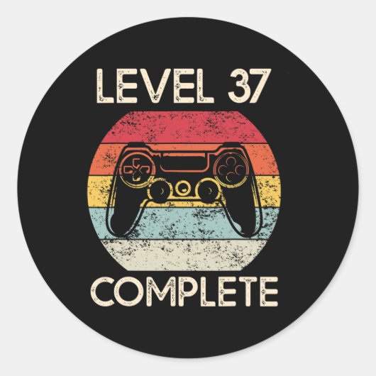 の結婚記念日カップルの夫ゲーマーおもしろいマ ラウンドシール (正面)