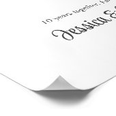 の結婚記念日カップルハート写真コラージュ ポスター (角)