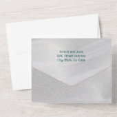 の結婚記念日パーティーとドルQRコード オールインワン招待状 (裏面)