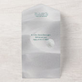 の結婚記念日パーティーとドルQRコード オールインワン招待状 (外側)