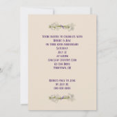 の結婚記念日パーティー写真フレーム 招待状 (裏面)