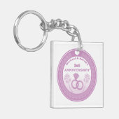 の結婚記念日レースの外観は年を変える キーホルダー (正面左)