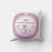 の結婚記念日レースの外観は年を変える クッション (裏面)