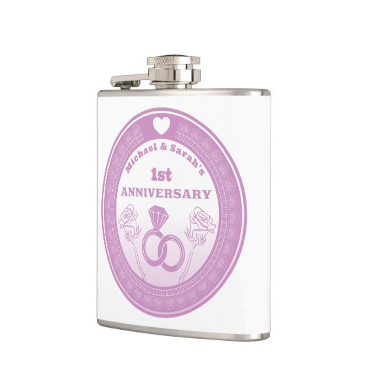 の結婚記念日レースの外観は年を変える フラスク (左)