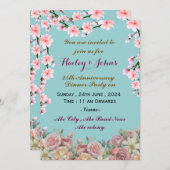 の結婚記念日招待状 招待状 (正面/裏面)