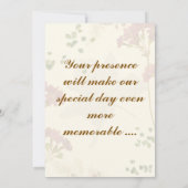 の結婚記念日招待状 招待状 (裏面)