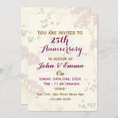 の結婚記念日招待状 招待状 (正面/裏面)