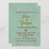 の結婚記念日招待状 招待状 (正面/裏面)
