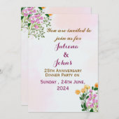 の結婚記念日招待状 招待状 (正面/裏面)