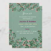 の結婚記念日招待状 招待状 (正面/裏面)