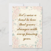 の結婚記念日招待状 招待状 (裏面)