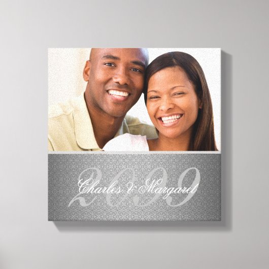 の結婚記念日12x12パーソナライズされた写真 キャンバスプリント (正面)