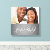 の結婚記念日12x12パーソナライズされた写真 キャンバスプリント (インサイチュ (ウッドフロア))