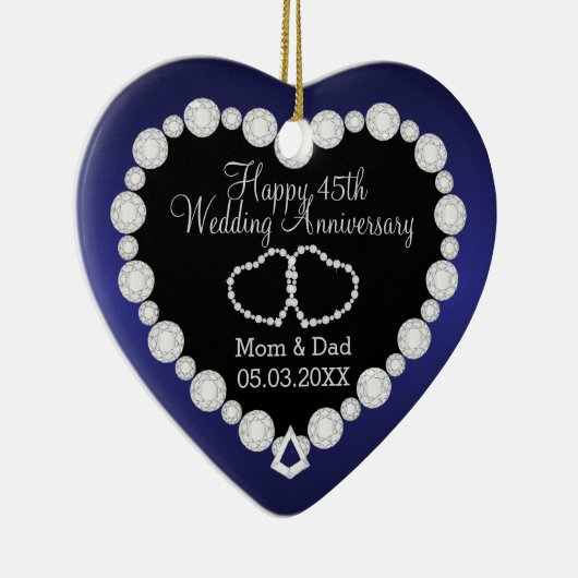 の結婚記念日 | Saphire Blue | DIY文字 セラミックオーナメント (右)