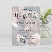 の結婚記念日QRコードRSVPまだ写真を残す 招待状 (スタンド正面)