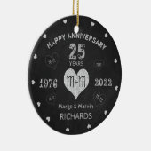 の結婚記念素朴ヴィンテージ セラミックオーナメント (右)