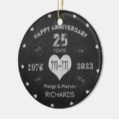 の結婚記念素朴ヴィンテージ セラミックオーナメント (左)