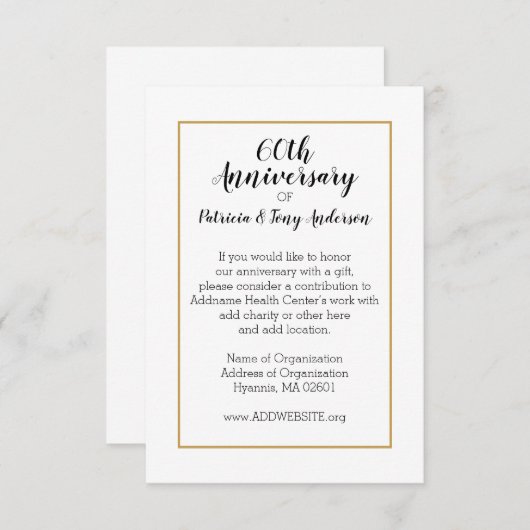 の結婚記念贈与と贈与 エンクロージャーカード (正面/裏面)