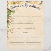 の結婚証明書 (正面)