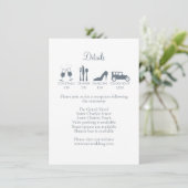 の結婚詳細がダスティ結婚ブルーのタイムライン エンクロージャーカード (スタンド正面)