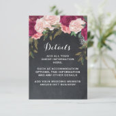 の結婚詳細と情報カードpink burgundy エンクロージャーカード (スタンド正面)
