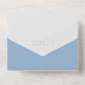 の結婚詳細とRSVP All In One Three Fold オールインワン招待状 (裏面)