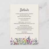 の結婚詳細の水の色ワイルドフラワーフローラエンクル エンクロージャーカード (正面)