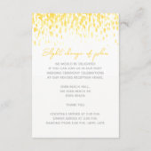 の結婚詳細イエローカスケードアートエンクロージャカード エンクロージャーカード (裏面)