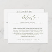 の結婚詳細インフォハンド書の書道 エンクロージャーカード (正面/裏面)