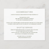 の結婚詳細インフォハンド書の書道 エンクロージャーカード (裏面)