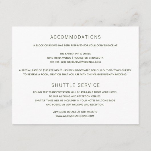 の結婚詳細インフォハンド書の書道 エンクロージャーカード (裏面)