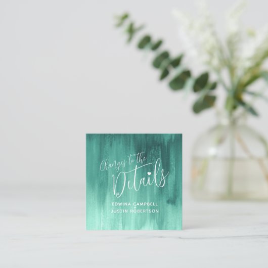 の結婚詳細エメラルドグリーンアートのカード変更 エンクロージャーカード (スタンド正面)