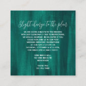 の結婚詳細エメラルドグリーンアートのカード変更 エンクロージャーカード (裏面)