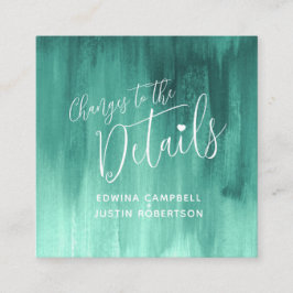 の結婚詳細エメラルドグリーンアートのカード変更 エンクロージャーカード