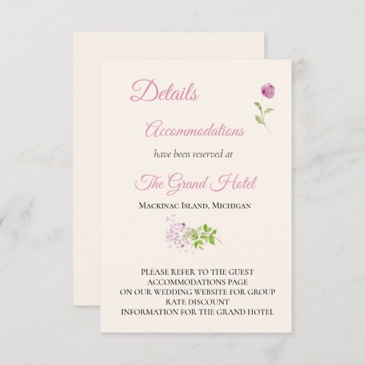 の結婚詳細エンクロージャカード エンクロージャーカード (正面/裏面)