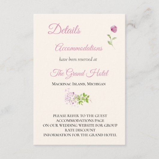 の結婚詳細エンクロージャカード エンクロージャーカード (正面)