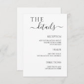 の結婚詳細エンクローミニマルクシンプル エンクロージャーカード (正面/裏面)