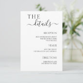 の結婚詳細エンクローミニマルクシンプル エンクロージャーカード (スタンド正面)