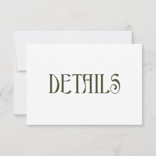 の結婚詳細カード |フローラアールヌーボー 出欠カード (正面)