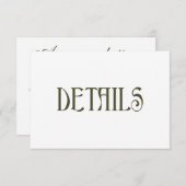 の結婚詳細カード |フローラアールヌーボー 出欠カード (正面/裏面)