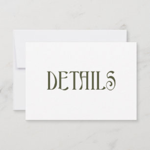 の結婚詳細カード  フローラアールヌーボー 出欠カード