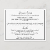 の結婚詳細カード/情報カード | ナディネ（黒） エンクロージャーカード (裏面)