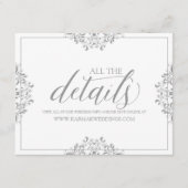 の結婚詳細カード/情報カード |ナディーン(グレー) エンクロージャーカード (正面)