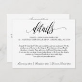 の結婚詳細カード | Luxe書道（黒） エンクロージャーカード (正面/裏面)