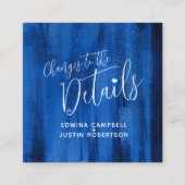 の結婚詳細サファイアブルーのアートがカードを変更 エンクロージャーカード (正面)